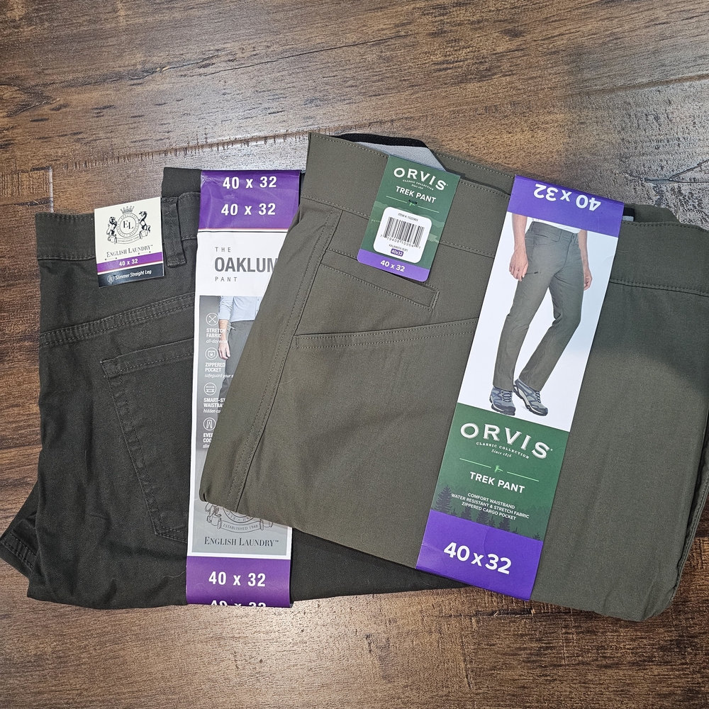 Orvis Men's Trek Pants - Green and Black